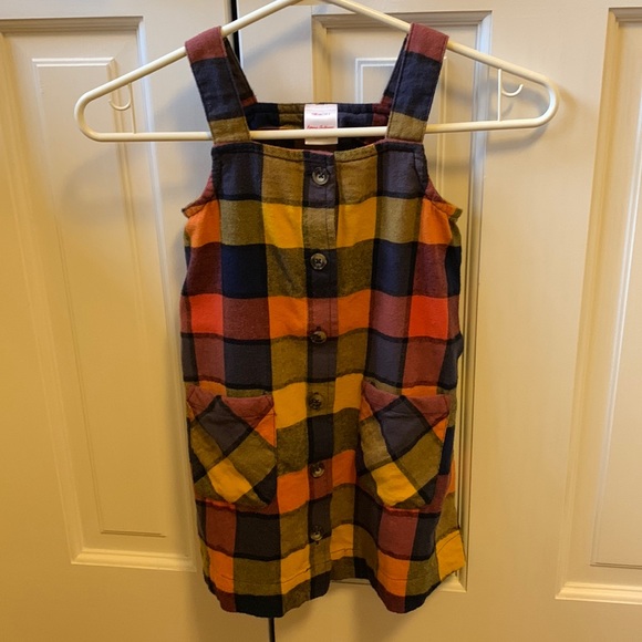 Hanna Andersson Other - *LAST PRICE DROP* Hanna Andersson plaid flannel apron dress size 4